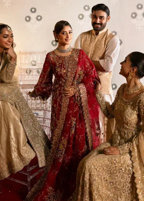 Kanwal Malik Red Organza – view 10 – Poshaq
