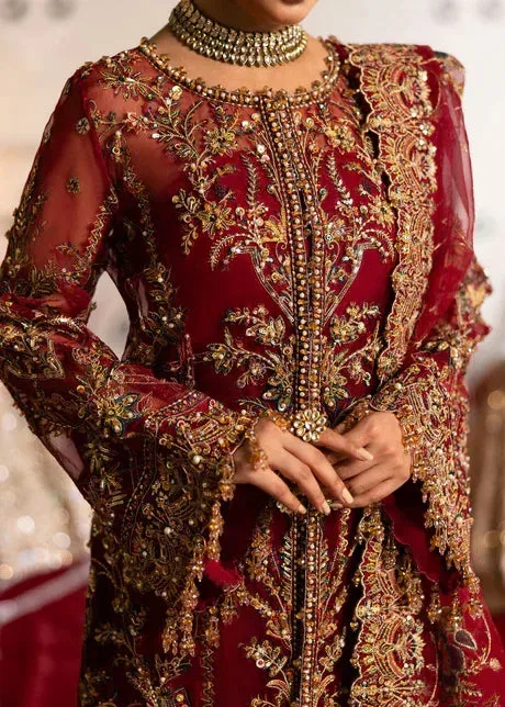 Kanwal Malik Red Organza – view 6 – Poshaq