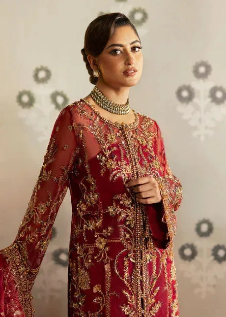 Kanwal Malik Red Organza – view 9 – Poshaq
