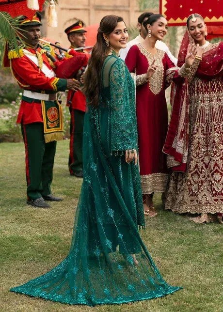 Kanwal Malik Green Organza – view 4 – Poshaq