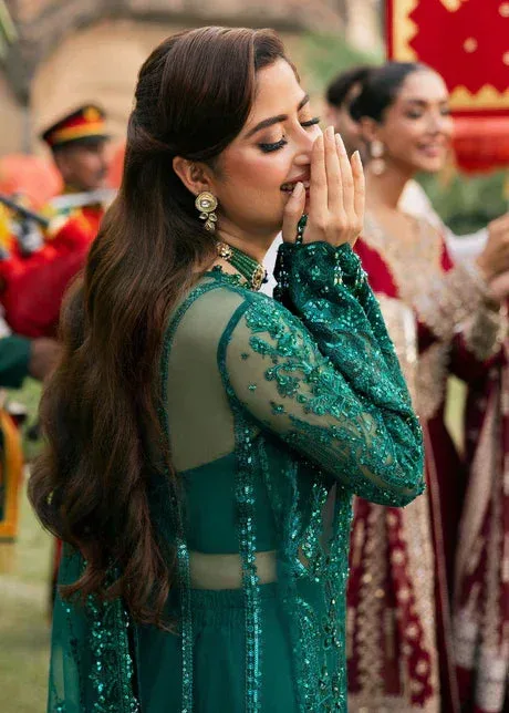 Kanwal Malik Green Organza – view 5 – Poshaq