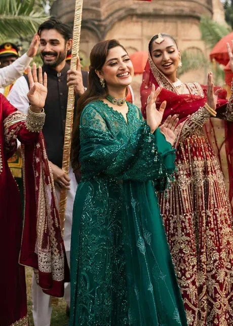 Kanwal Malik Green Organza – view 6 – Poshaq
