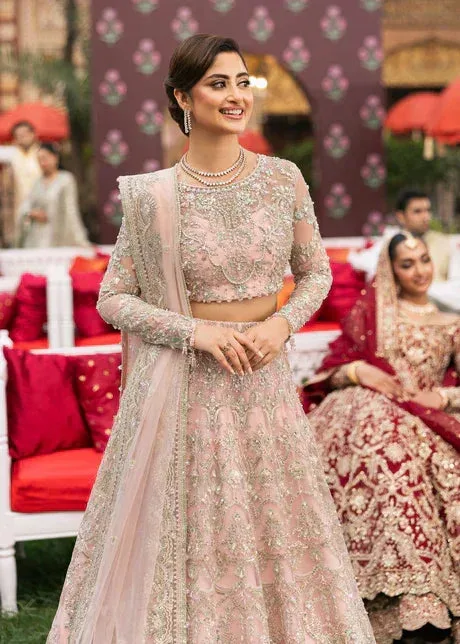 Kanwal Malik Pink Net – view 1 – Poshaq