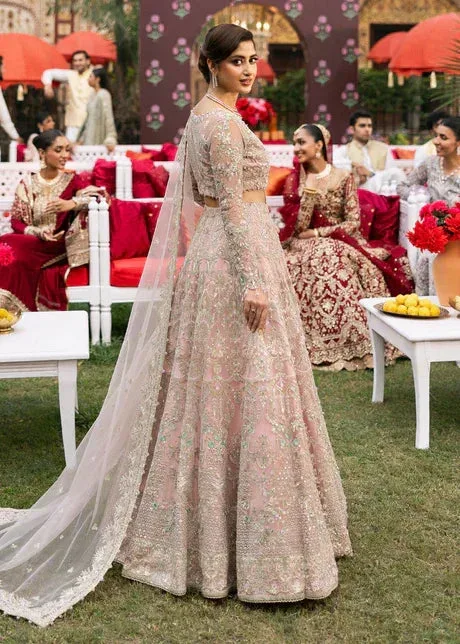 Kanwal Malik Pink Net – view 4 – Poshaq