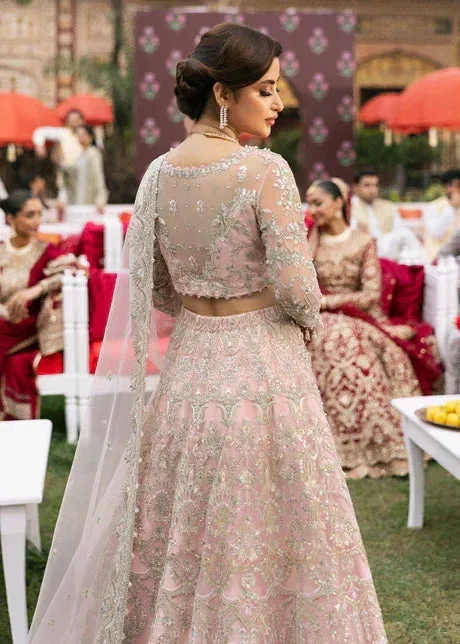 Kanwal Malik Pink Net – view 6 – Poshaq