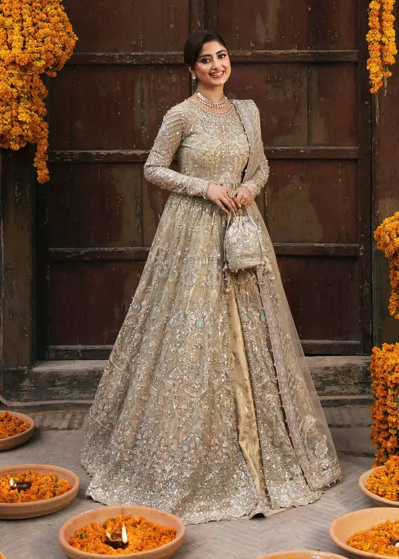 Kanwal Malik Pink Organza – view 1 – Poshaq