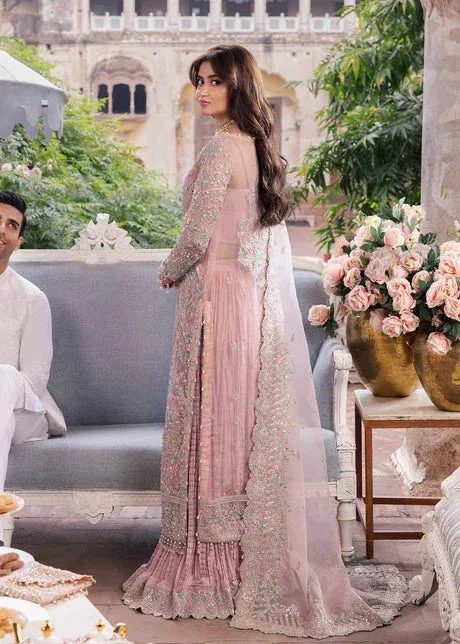 Kanwal Malik Pink Organza – view 3 – Poshaq