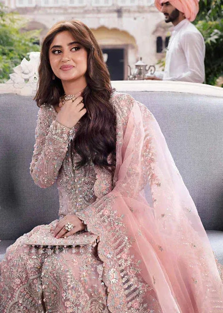 Kanwal Malik Pink Organza – view 5 – Poshaq