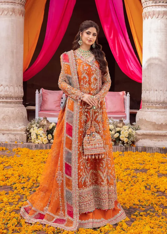 Kanwal Malik Orange – view 1 – Poshaq