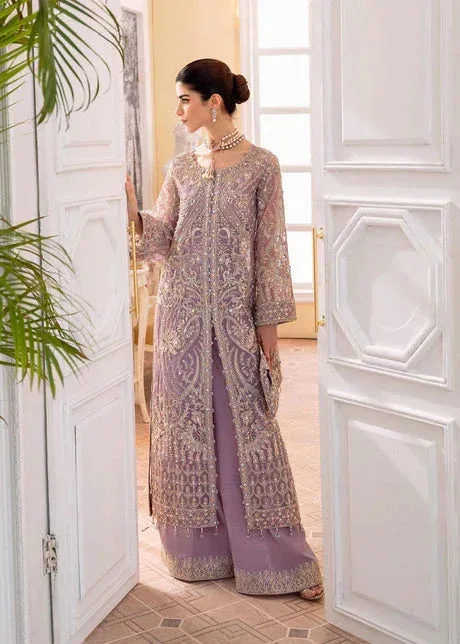 Kanwal Malik Lilac Raw Silk – view 1 – Poshaq