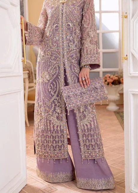 Kanwal Malik Lilac Raw Silk – view 2 – Poshaq