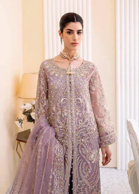 Kanwal Malik Lilac Raw Silk – view 4 – Poshaq