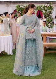 Kanwal Malik Blue Organza – view 1 – Poshaq