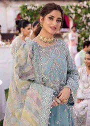 Kanwal Malik Blue Organza – view 5 – Poshaq