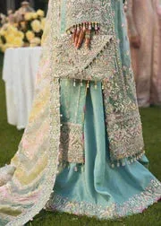 Kanwal Malik Blue Organza – view 7 – Poshaq