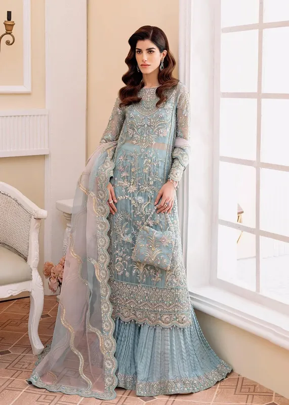Kanwal Malik Pink Raw Silk – view 1 – Poshaq
