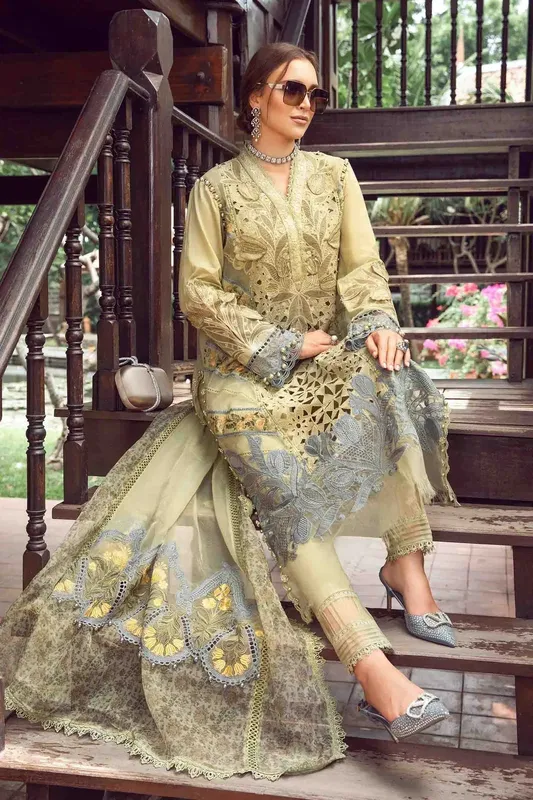 Maria B Green Organza – view 1 – Poshaq