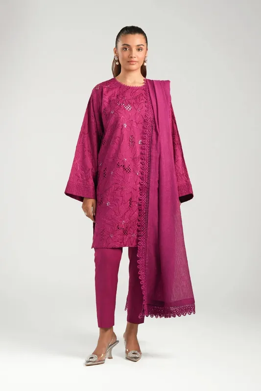 Maria B Basics RTW Magenta Cambric – view 1 – Poshaq