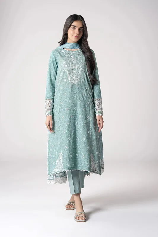 Maria B Basics RTW Green Cambric – view 1 – Poshaq