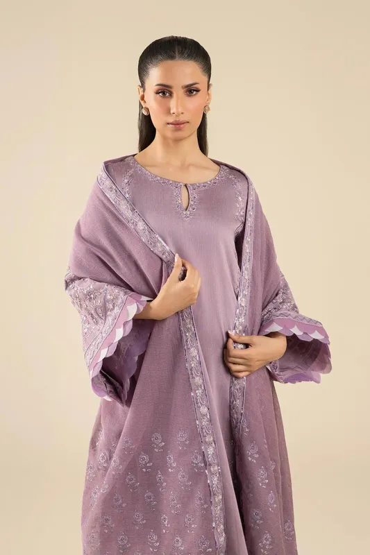 Maria B Basics RTW Lilac Organza – view 1 – Poshaq