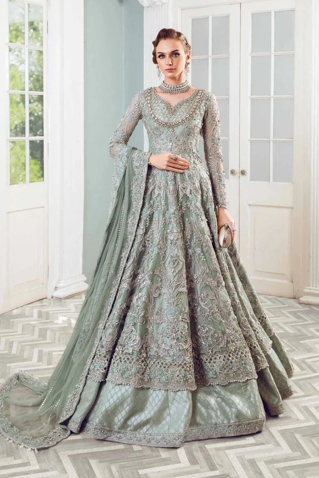 Maria B Chantrea gown in elegant silhouette – view 1 – Poshaq