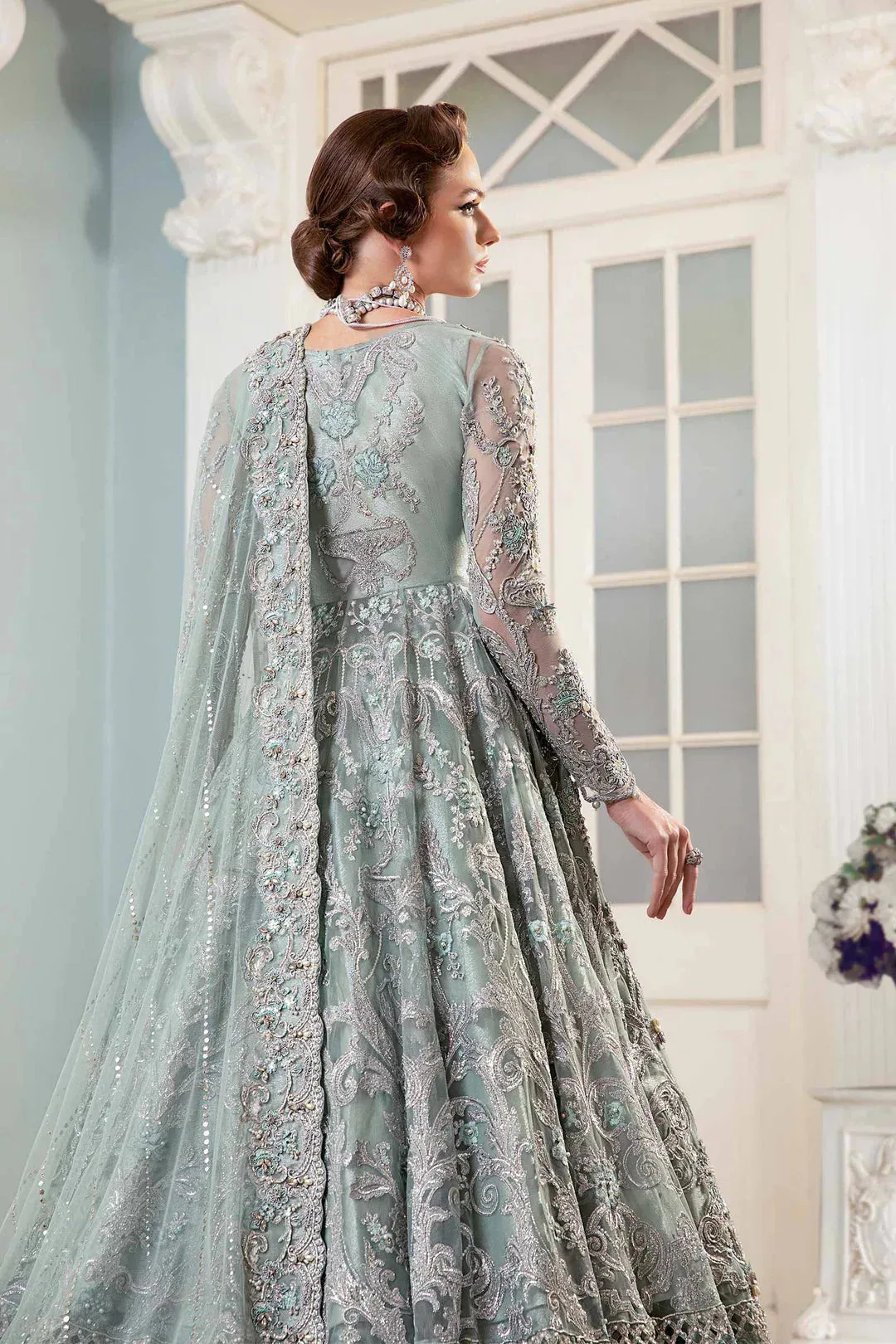 Maria B Chantrea gown in elegant silhouette – view 2 – Poshaq