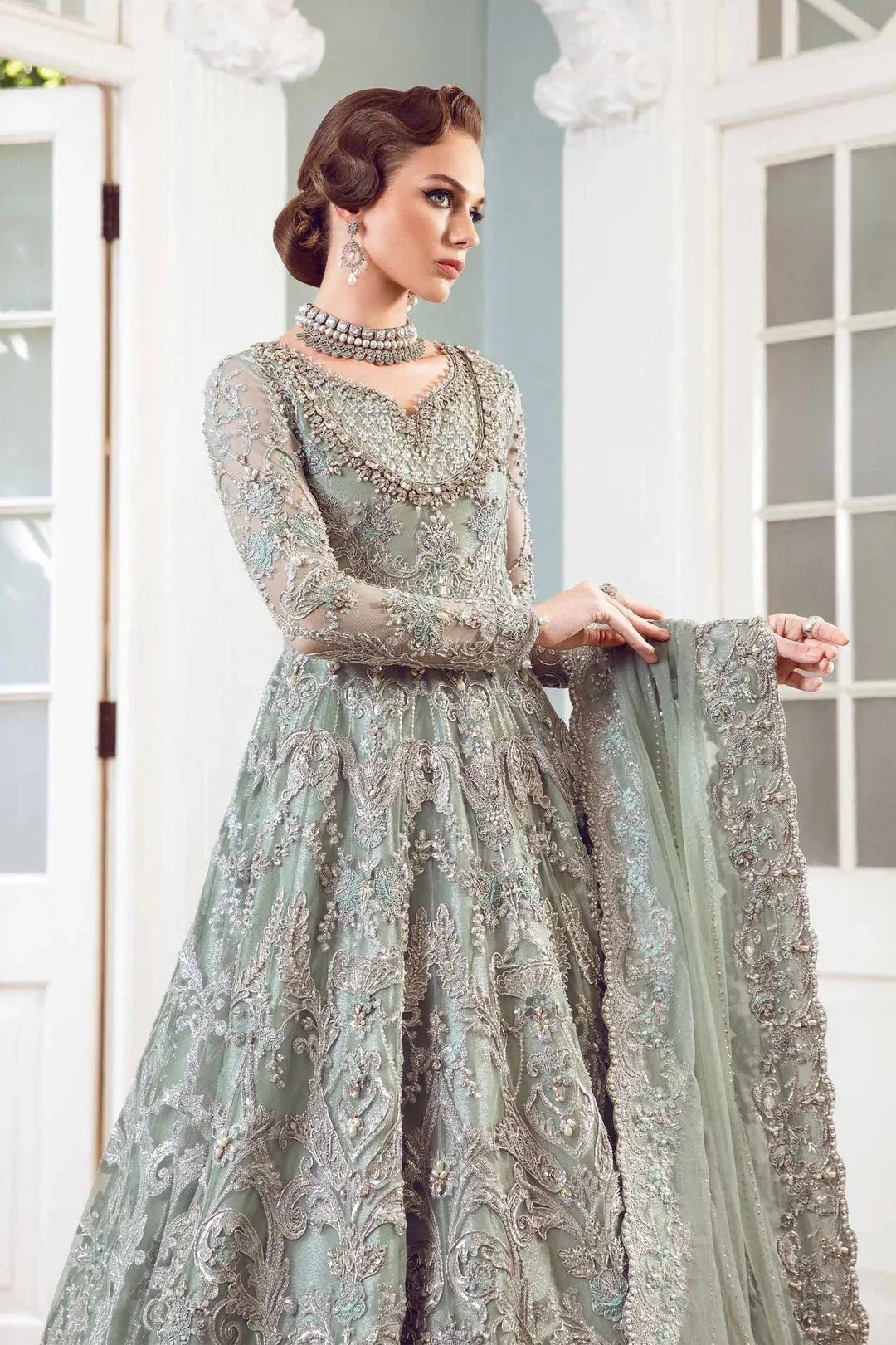 Maria B Chantrea gown in elegant silhouette – view 7 – Poshaq