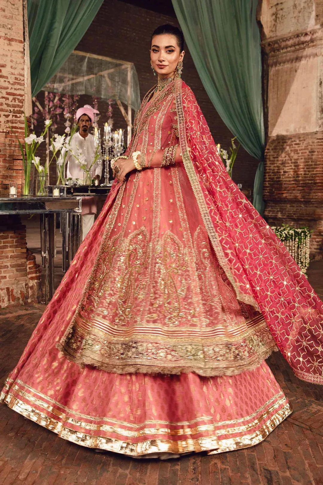 Maria B Bridal Couture Pink – view 3 – Poshaq