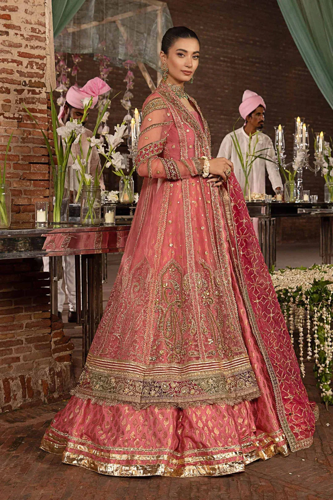 Maria B Bridal Couture Pink – view 4 – Poshaq