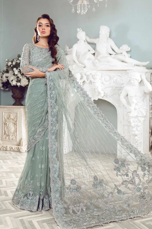 Maria B Bridal Couture Silver – view 1 – Poshaq