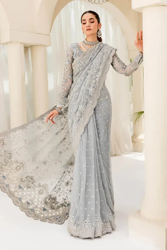 Maria B Bridal Couture Blue – view 1 – Poshaq