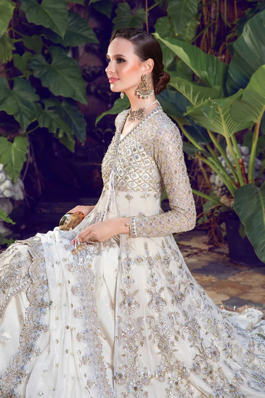 Maria B Bridal Couture White – view 3 – Poshaq