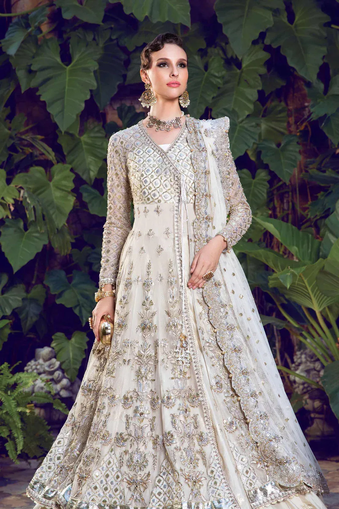 Maria B Bridal Couture White – view 4 – Poshaq