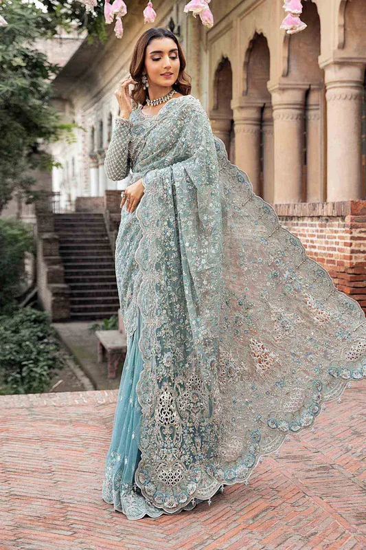 Maria B Bridal Couture Blue – view 1 – Poshaq