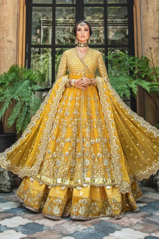 Maria B Bridal Couture Yellow – view 1 – Poshaq