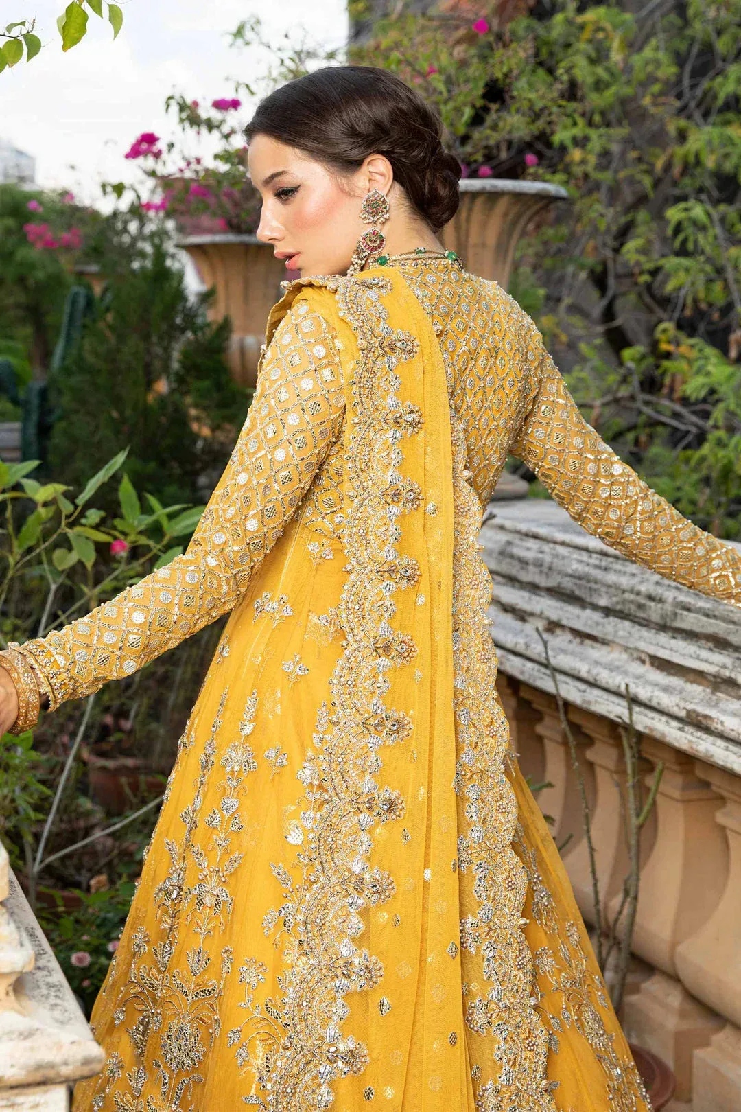 Maria B Bridal Couture Yellow – view 2 – Poshaq