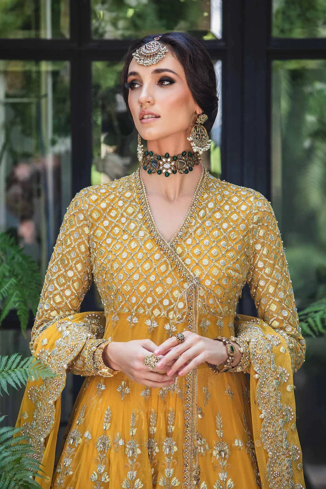 Maria B Bridal Couture Yellow – view 3 – Poshaq