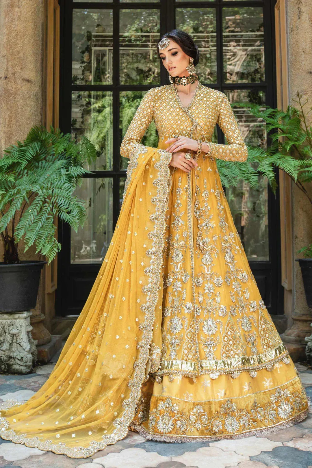 Maria B Bridal Couture Yellow – view 4 – Poshaq