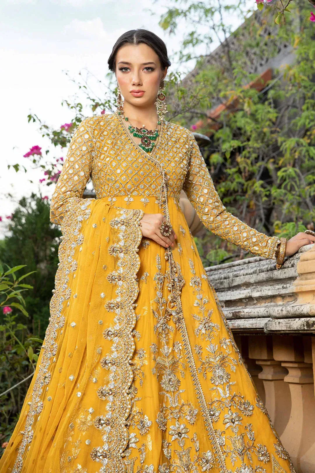 Maria B Bridal Couture Yellow – view 5 – Poshaq