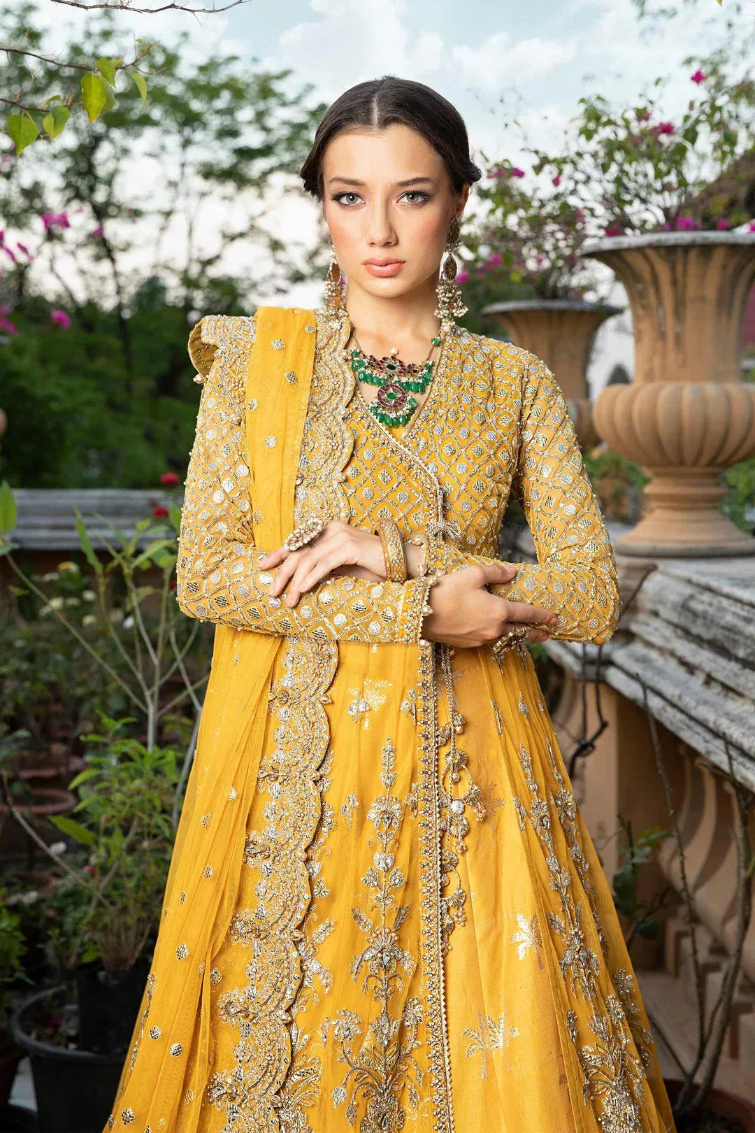 Maria B Bridal Couture Yellow – view 6 – Poshaq