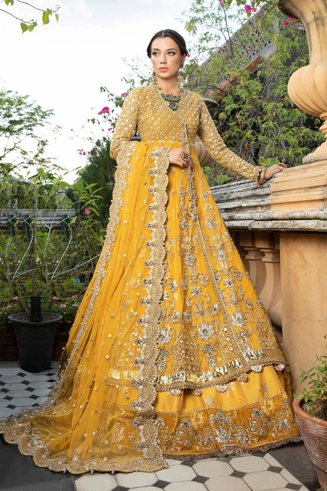 Maria B Bridal Couture Yellow – view 7 – Poshaq