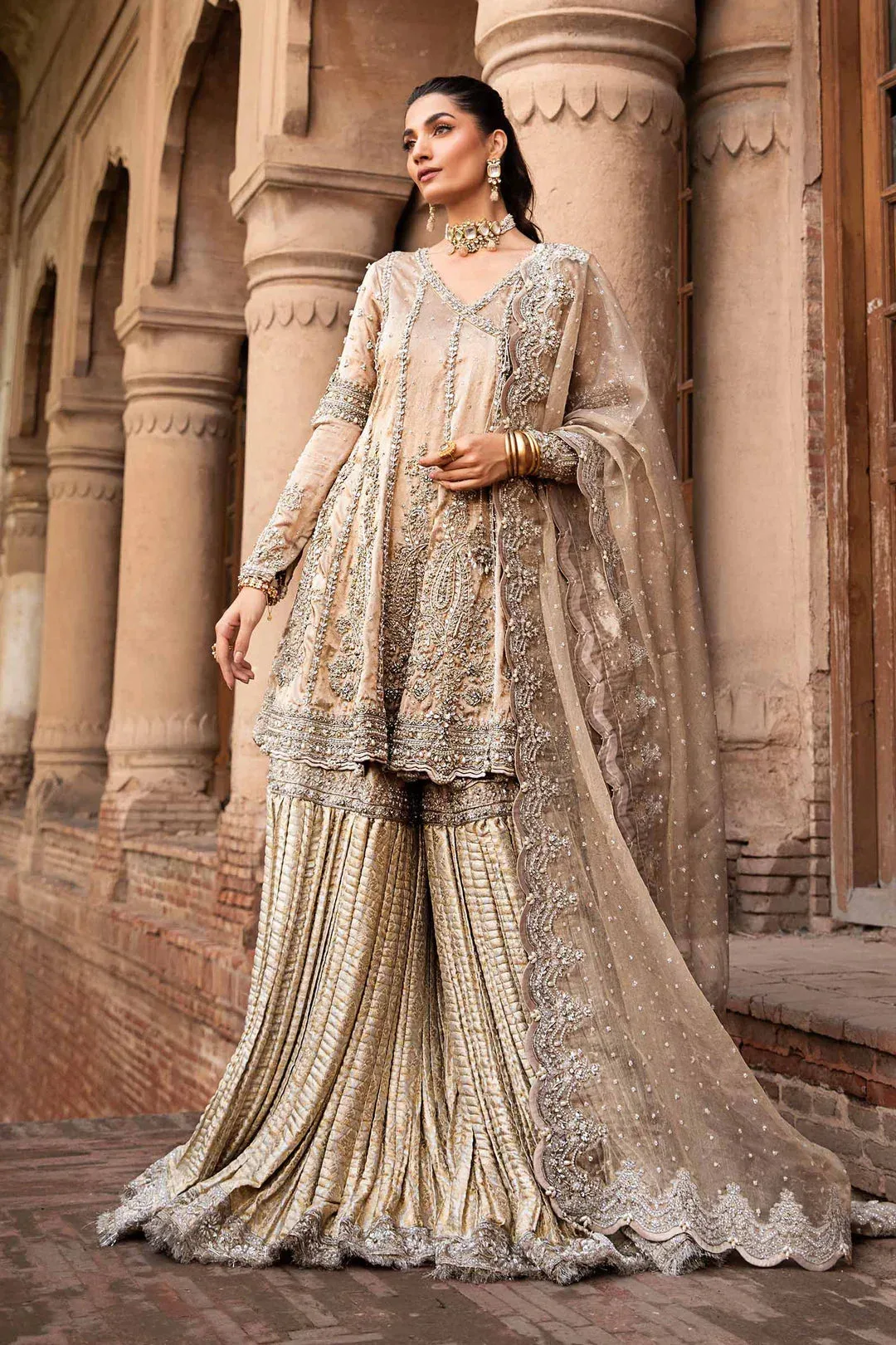 Maria B Bridal Couture Gold – view 1 – Poshaq