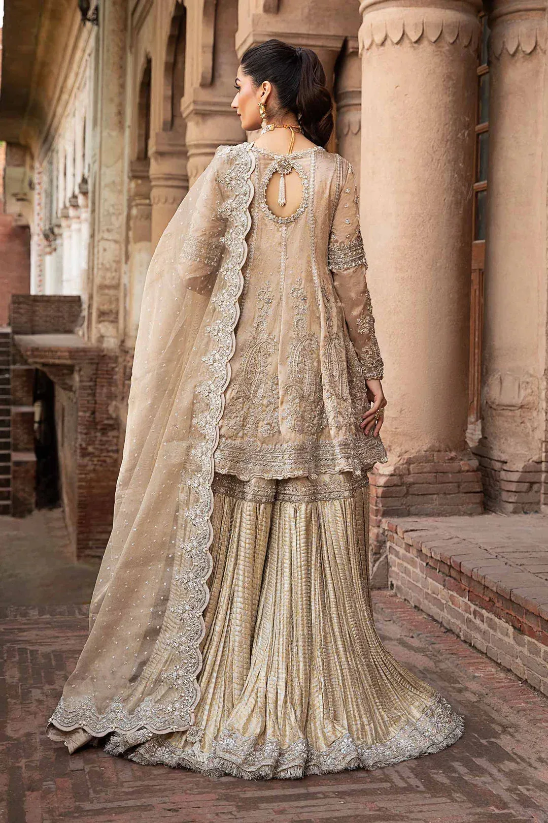 Maria B Bridal Couture Gold – view 2 – Poshaq