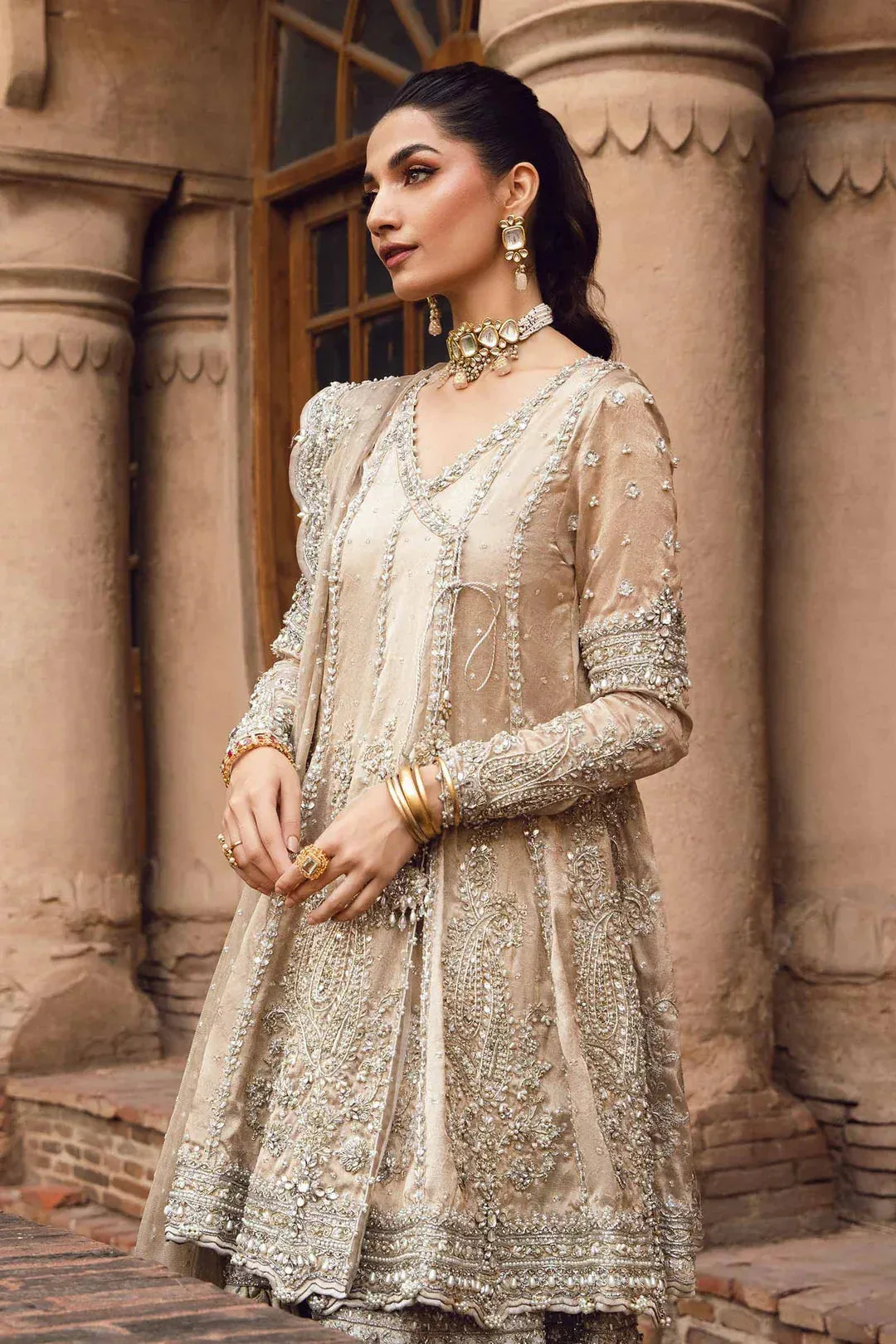 Maria B Bridal Couture Gold – view 3 – Poshaq