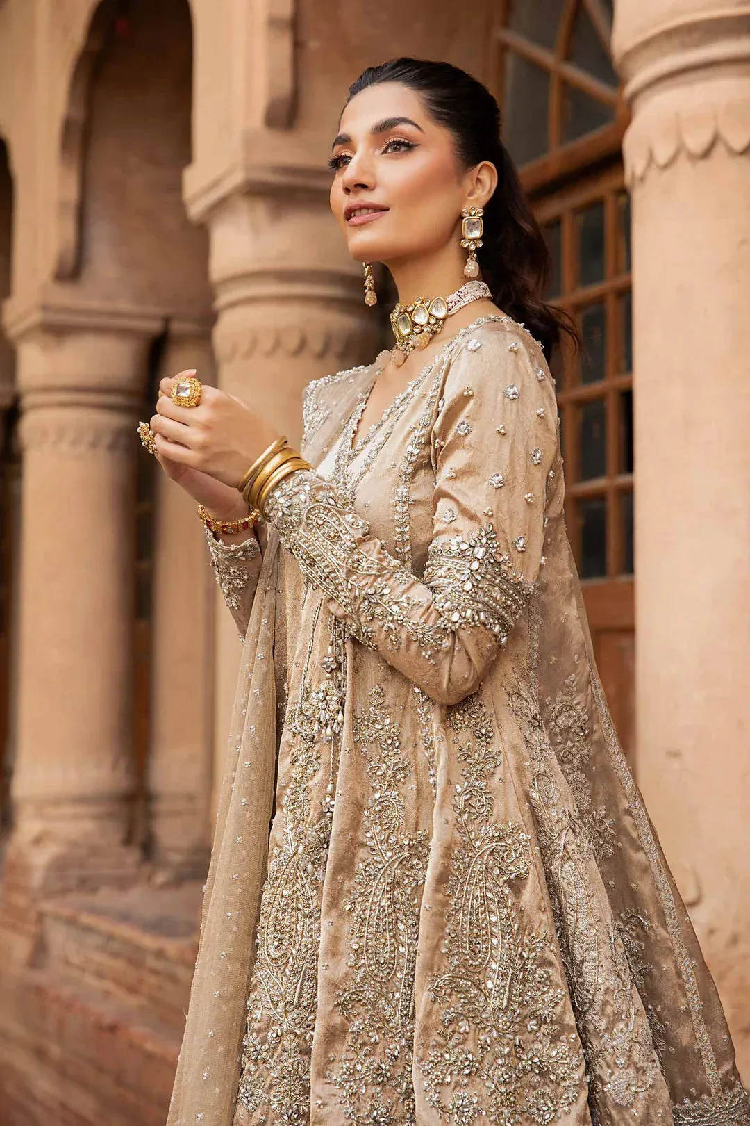 Maria B Bridal Couture Gold – view 6 – Poshaq