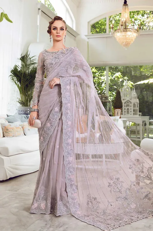 Maria B Bridal Couture Lilac – view 1 – Poshaq