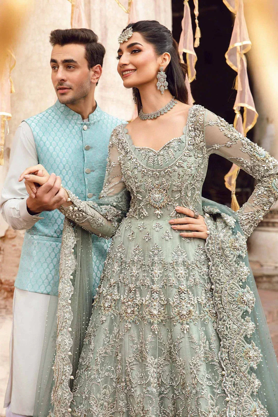 Maria B Bridal Couture Silver – view 5 – Poshaq