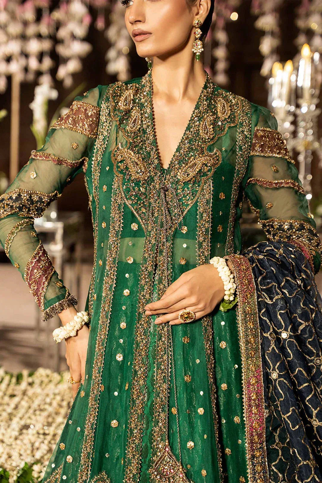 Maria B Bridal Couture Green – view 3 – Poshaq