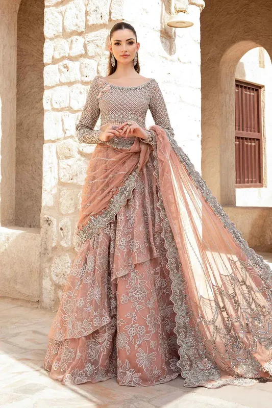 Maria B Bridal Formals Pink – view 1 – Poshaq