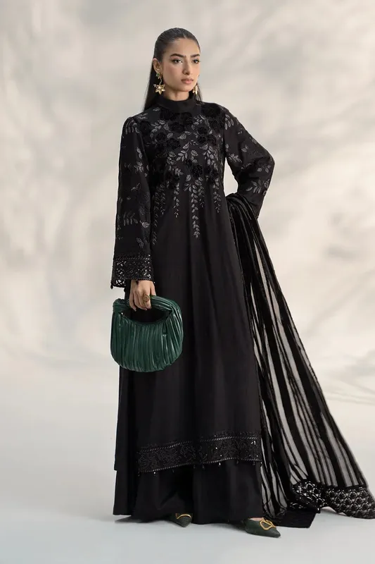 Maria B Casual Pret 2024 Black Organza – view 1 – Poshaq